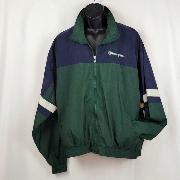 Champion Other - Champion Vintage 90's Windbreaker Green & Navy Size XL